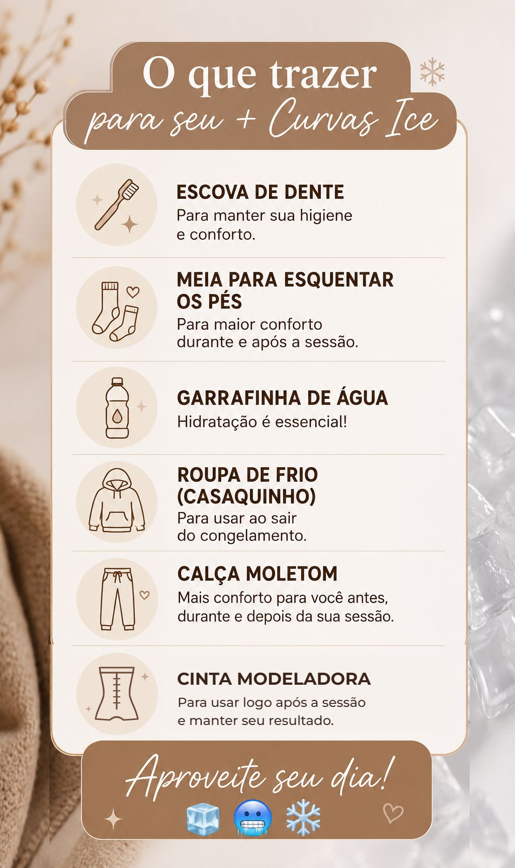 O que trazer para o seu +Curvas Ice